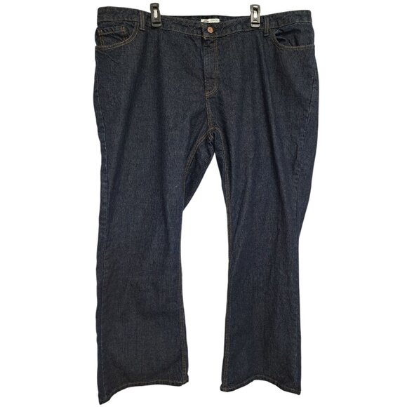 Dickies Womens 24R Relaxed Fit Jeans Dark Wash Denim Straight Leg - Picture 1 of 8